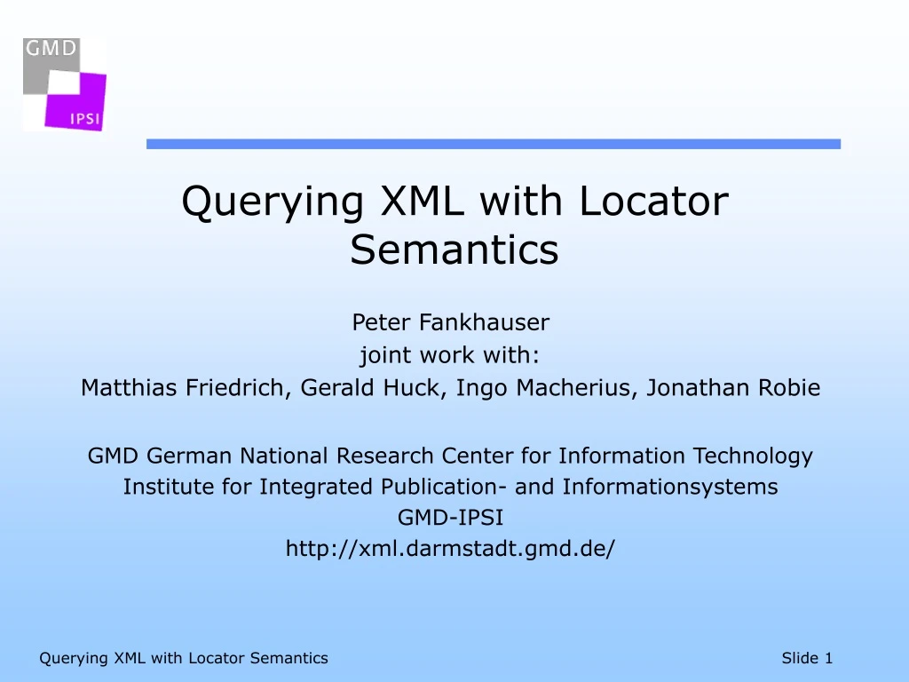querying xml with locator semantics