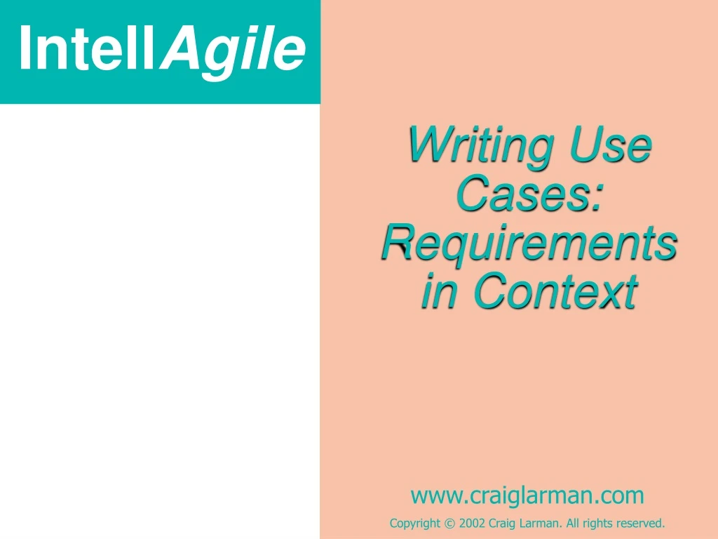 writing use cases requirements in context