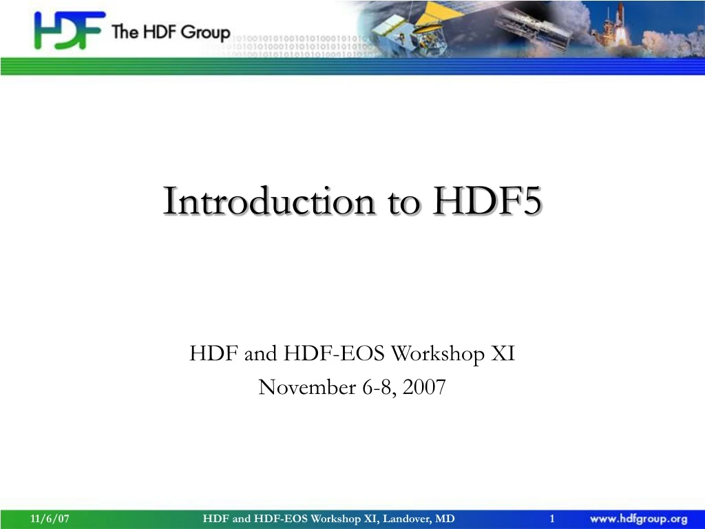 introduction to hdf5