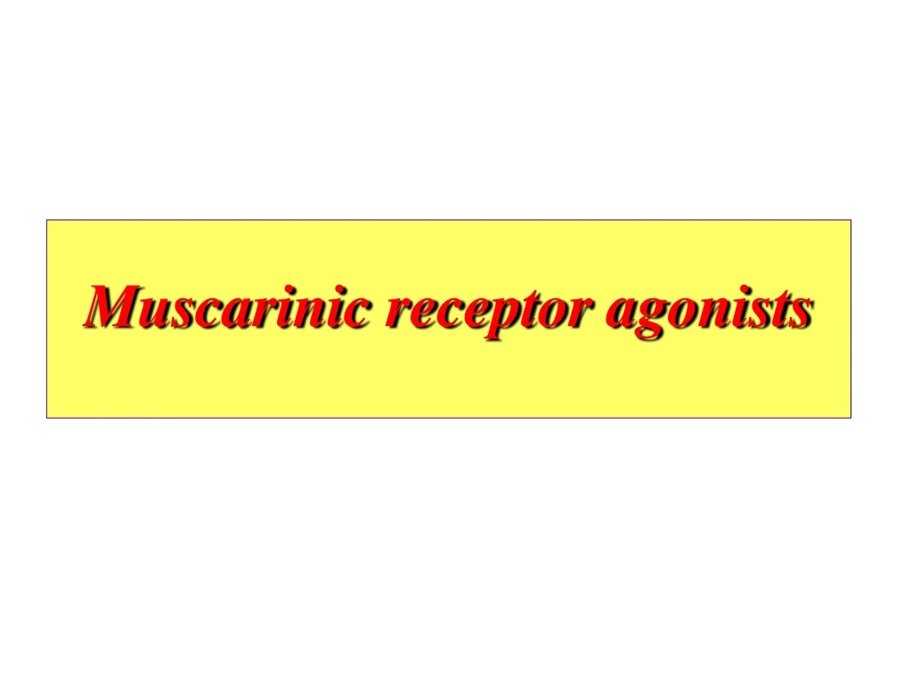 muscarinic receptor agonists
