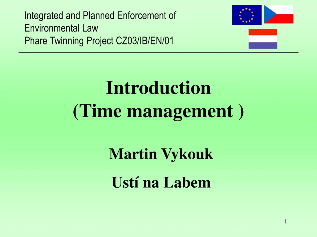 introduction time management