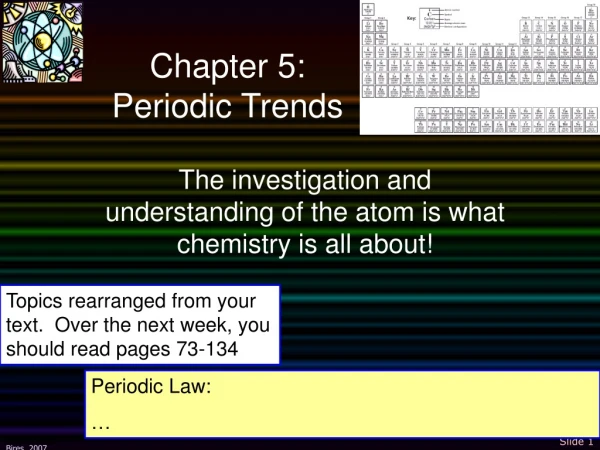 Chapter 5: Periodic Trends