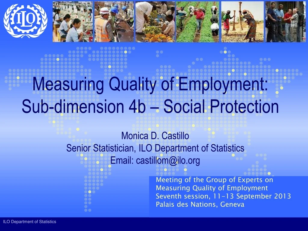 measuring quality of employment sub dimension 4b social protection