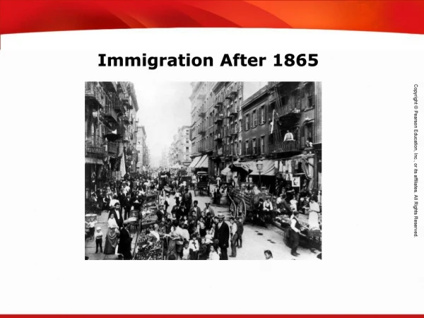Immigration After 1865