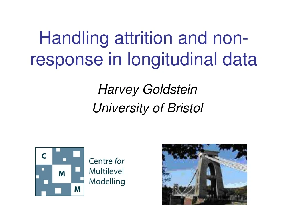 handling attrition and non response in longitudinal data