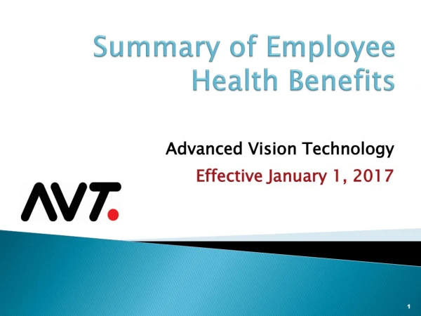 Summary of Employee Health Benefits