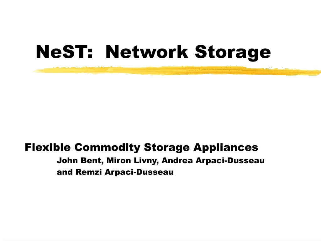 nest network storage