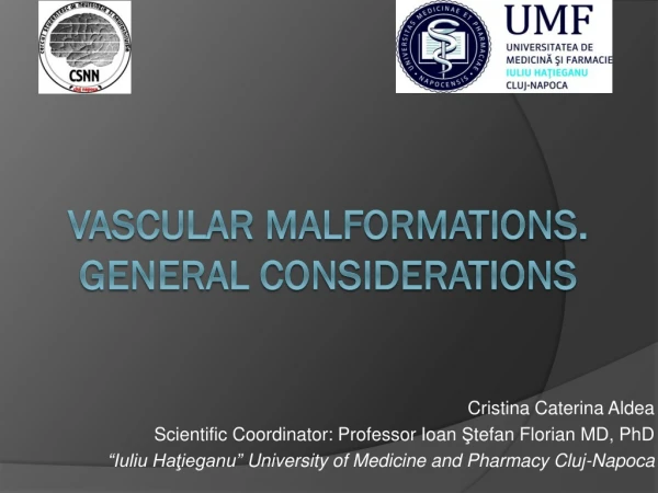 Vascular malformations. General considerations
