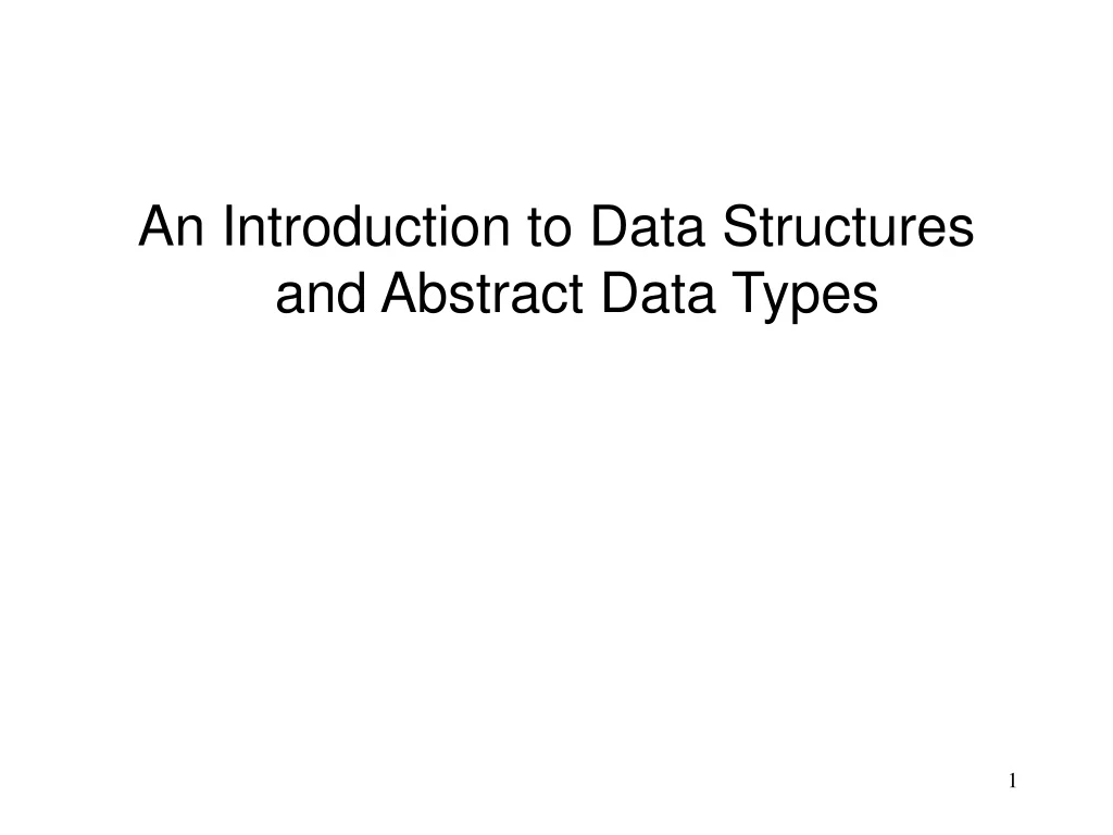 an introduction to data structures and abstract