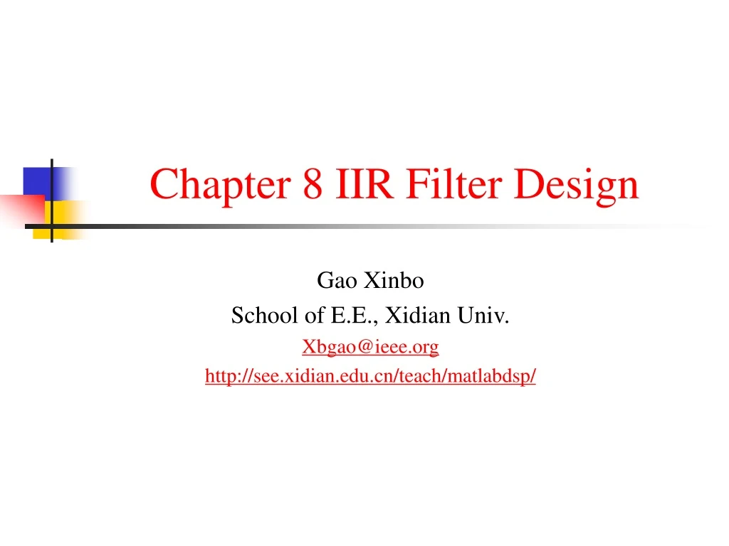 chapter 8 iir filter design