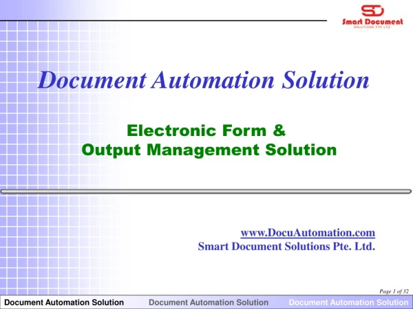 DocuAutomation Smart Document Solutions Pte. Ltd.