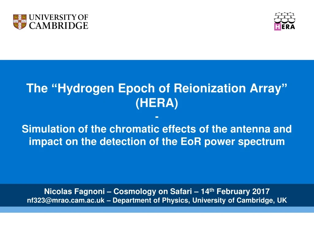 the hydrogen epoch of reionization array hera