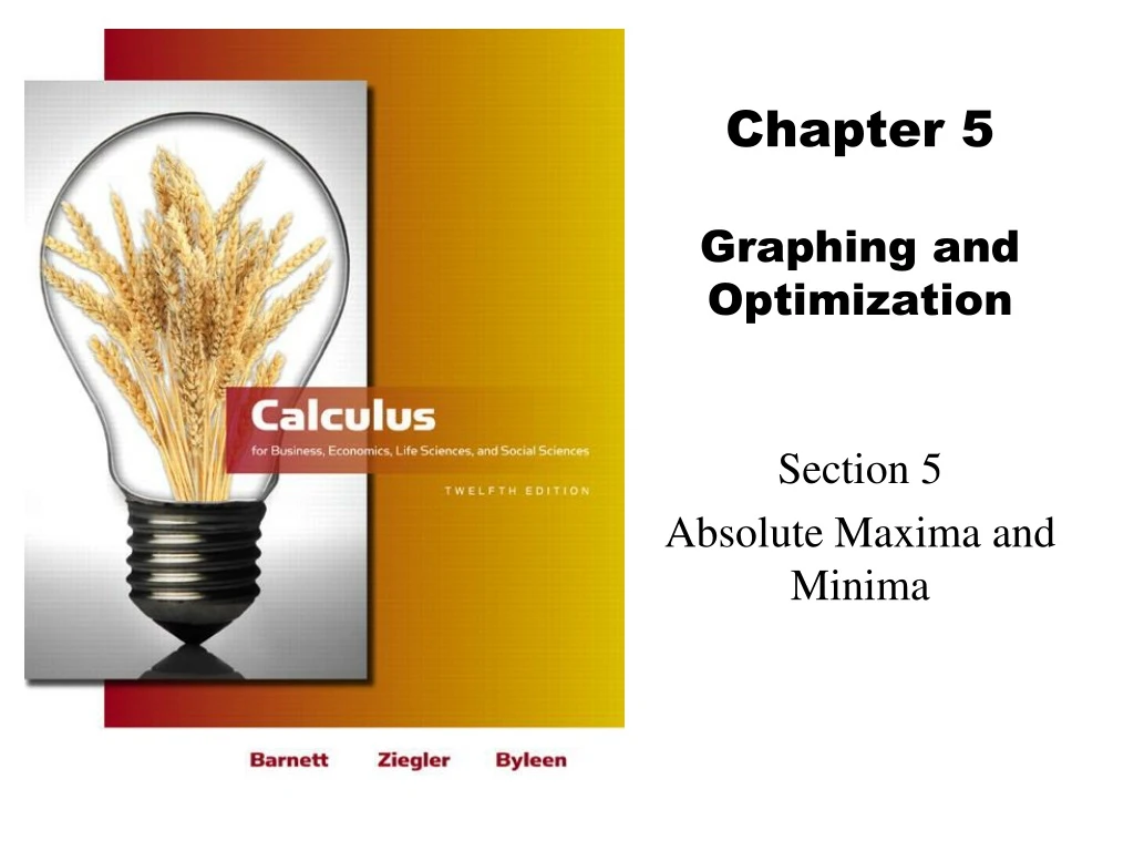 chapter 5 graphing and optimization