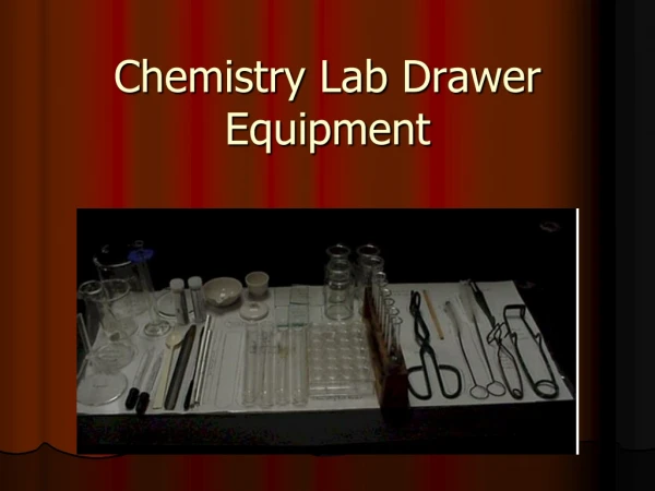 Chemistry Lab Drawer Equipment