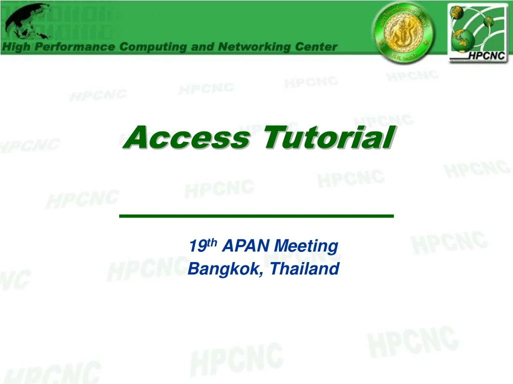 access tutorial