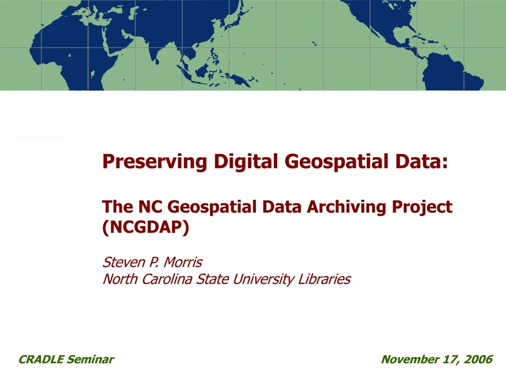 preserving digital geospatial data