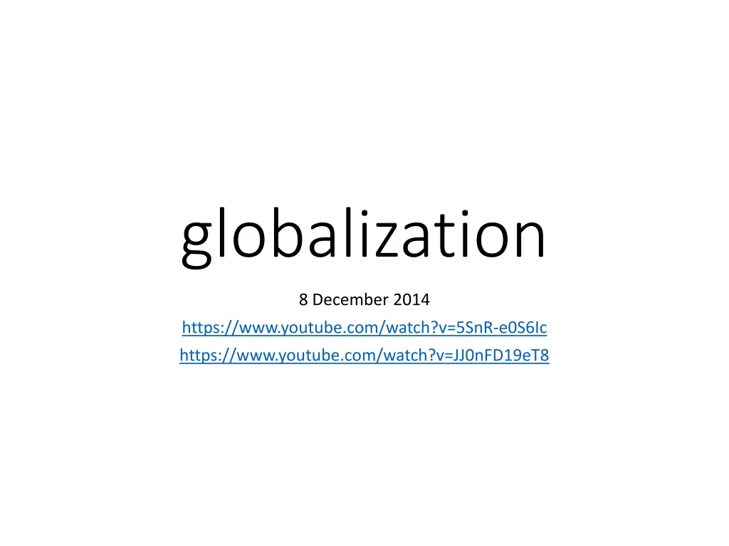 globalization