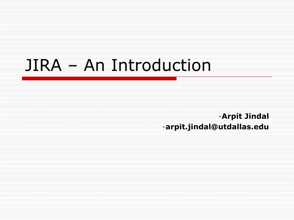 jira an introduction