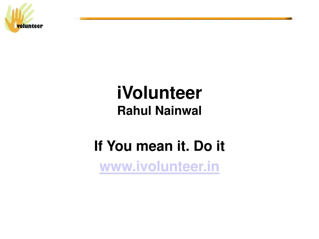 ivolunteer rahul nainwal