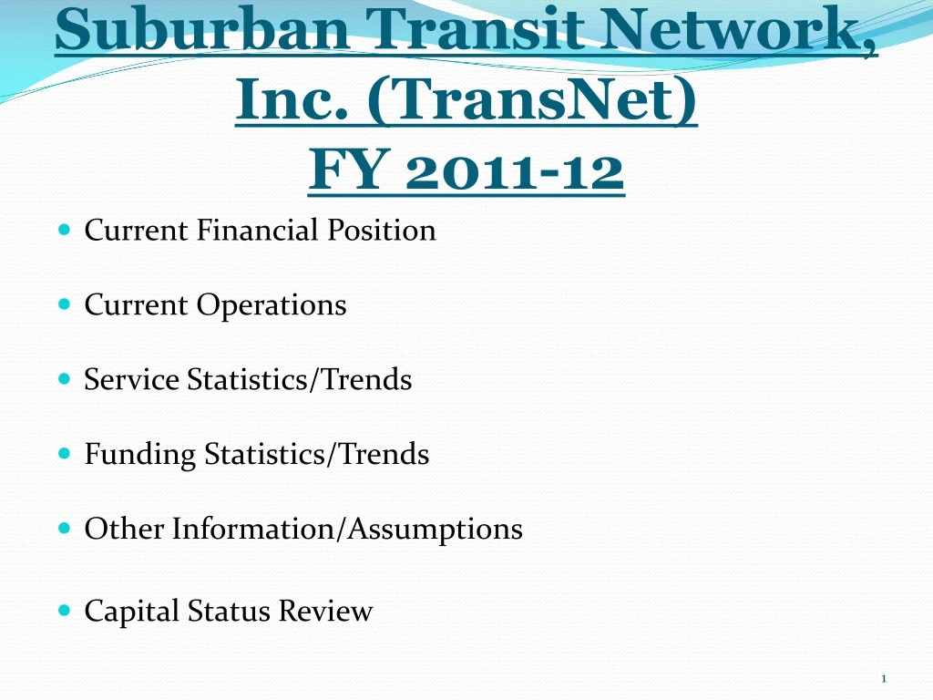 suburban transit network inc transnet fy 2011 12