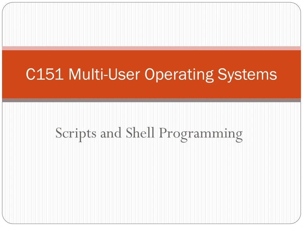 c151 multi user operating systems