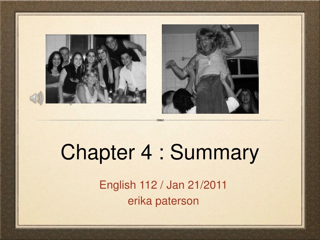chapter 4 summary