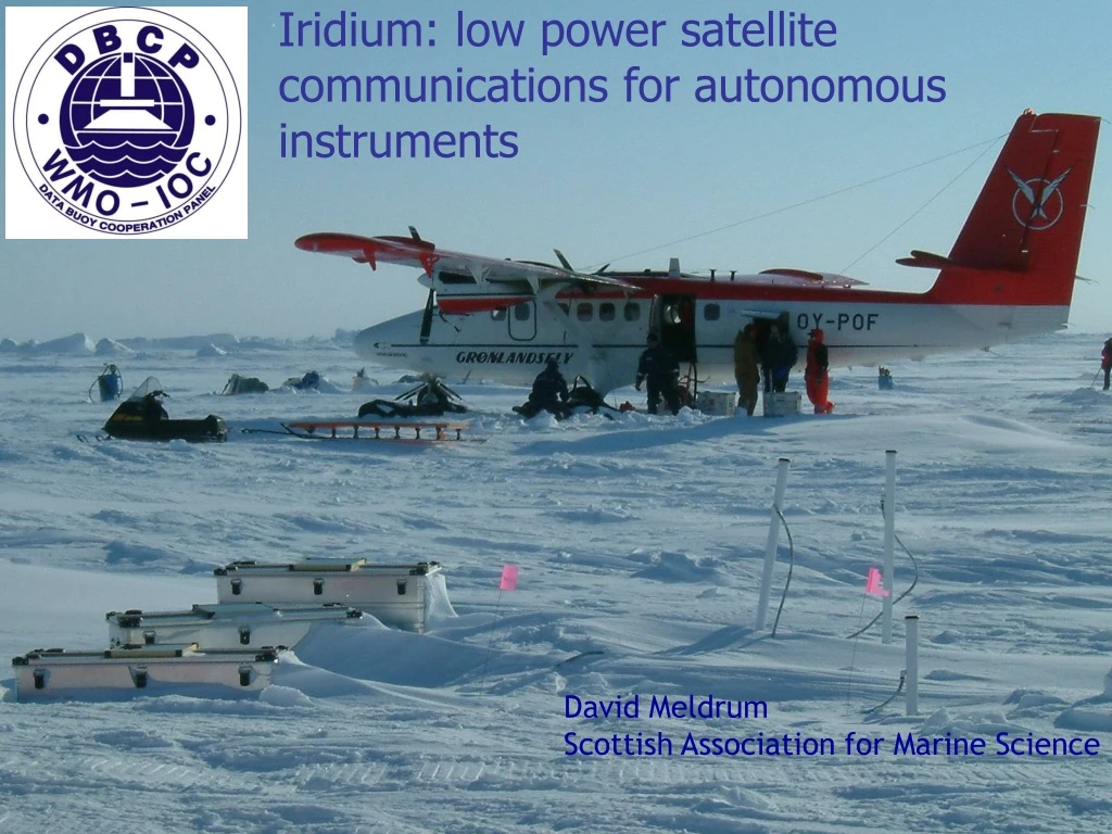 iridium low power satellite communications for autonomous instruments
