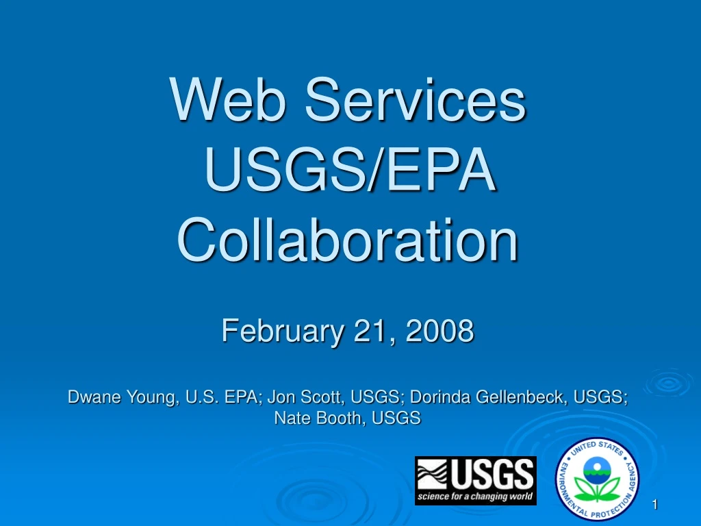 web services usgs epa collaboration february