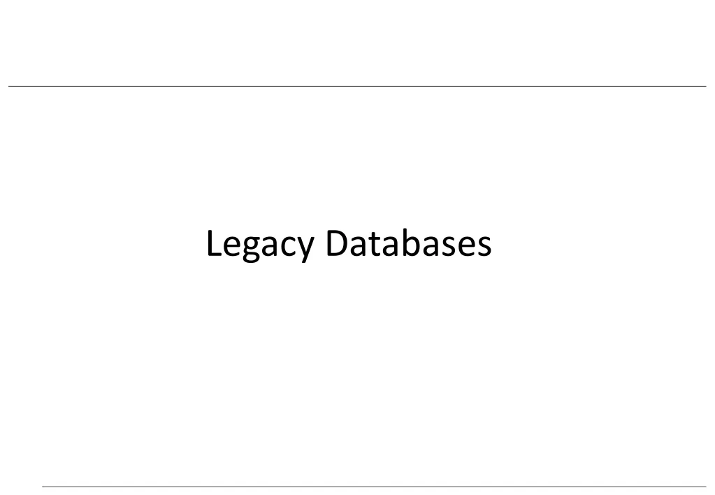 legacy databases