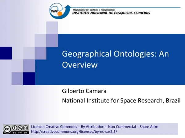 Geographical Ontologies: An Overview
