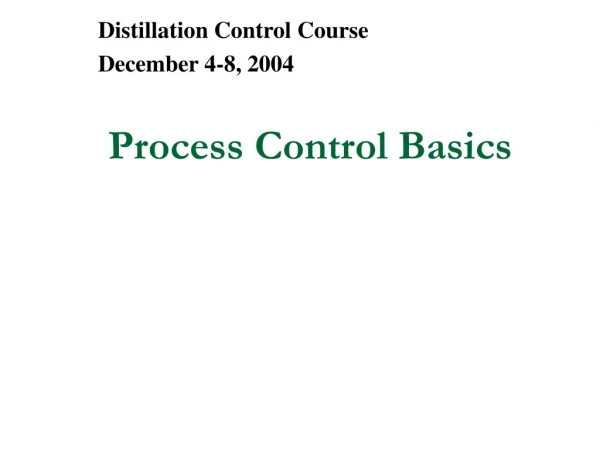 Process Control Basics