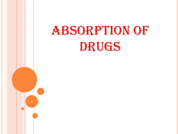 ABSORPTION OF DRUGS