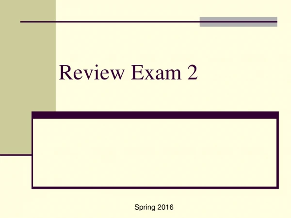 Review Exam 2