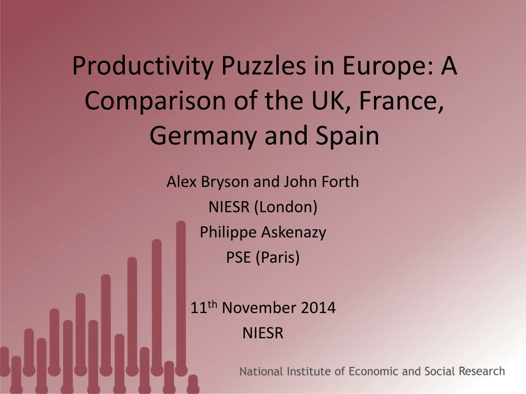 productivity puzzles in europe a comparison of the uk france germany and spain
