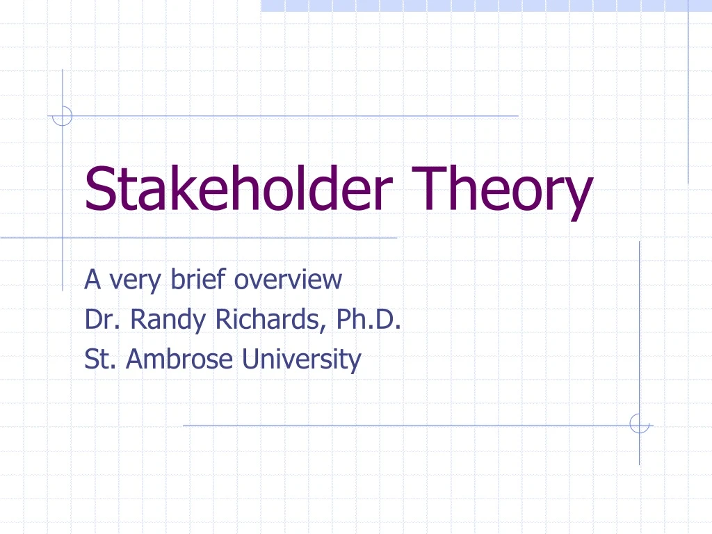 stakeholder theory