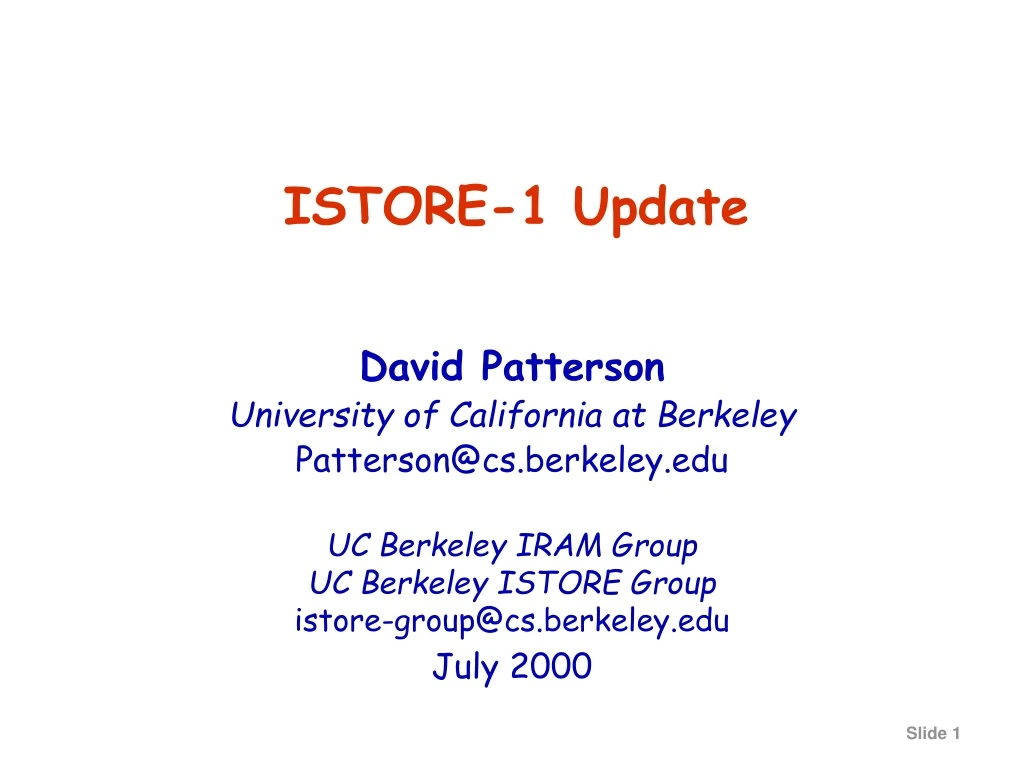 istore 1 update