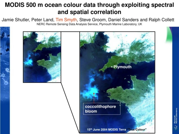 MODIS 500 m ocean colour data through exploiting spectral and spatial correlation