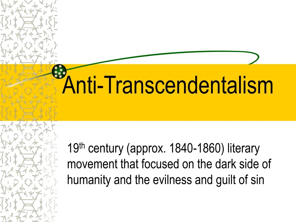 anti transcendentalism