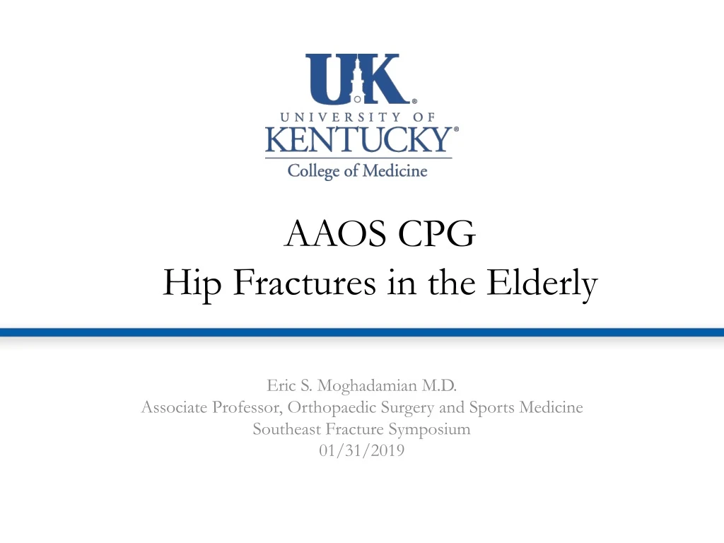 aaos cpg hip fractures in the elderly