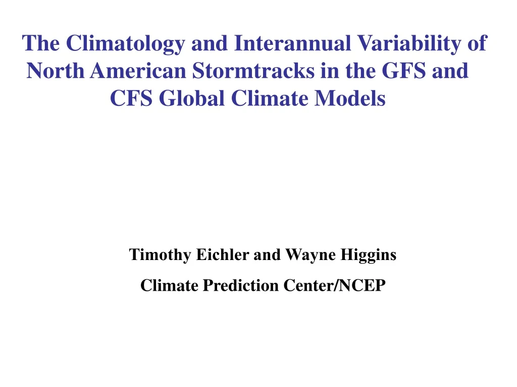 the climatology and interannual variability