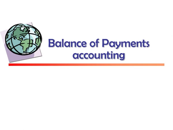 Balance of Payments accounting