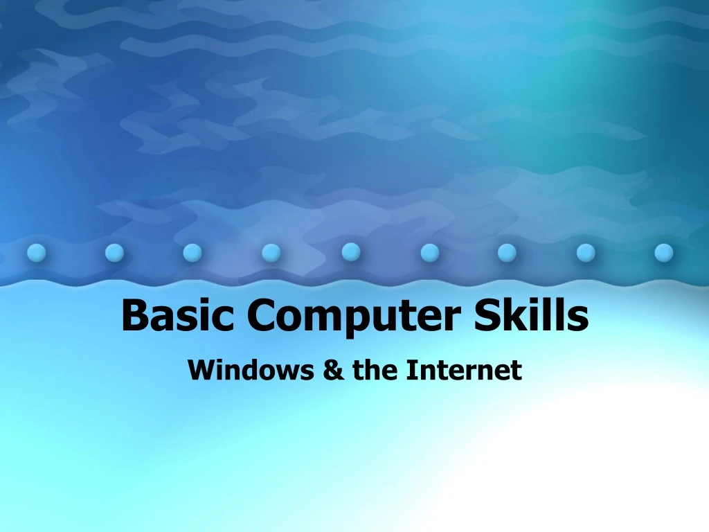 basic computer skills