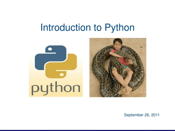 Introduction to Python