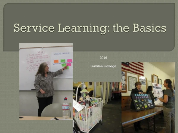 Service Learning: the Basics