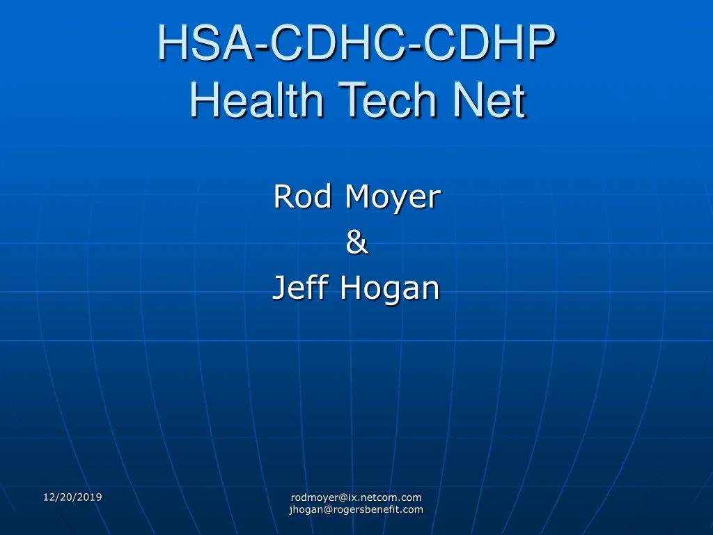 hsa cdhc cdhp health tech net