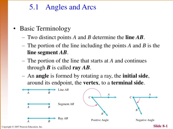5.1 	Angles and Arcs