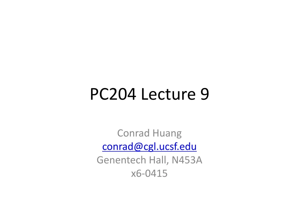 pc204 lecture 9