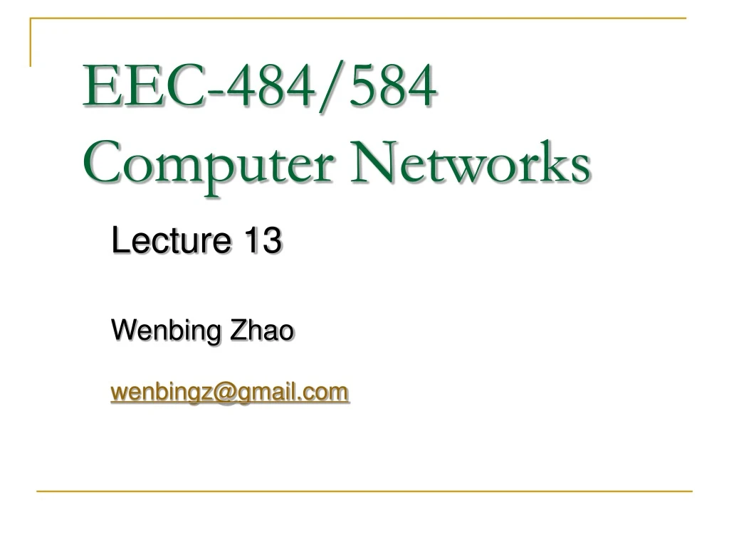 eec 484 584 computer networks