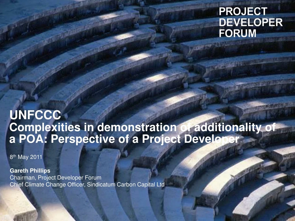 unfccc complexities in demonstration of additionality of a poa perspective of a project developer