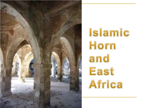 Islamic Horn  and East  Africa